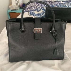Michael Kors black leather handbag